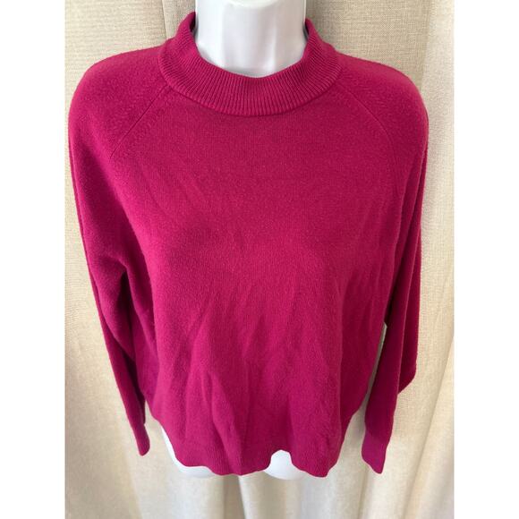 Debbie Morgan Hot Pink Cardigan Sweater Pullover Petite Large - Picture 3 of 6